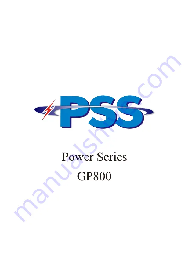 PSS GP800 Power Series Скачать руководство пользователя страница 1