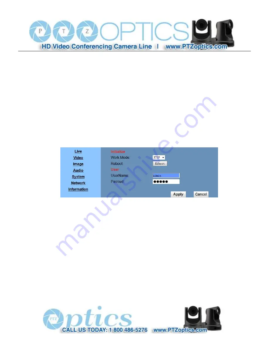 PTZ Optics 12X-USB User Manual Download Page 50