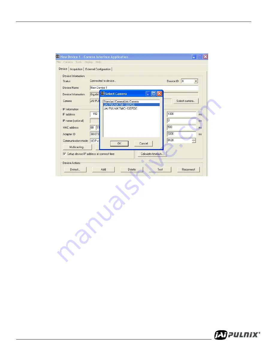 Pulnix TM-1327GE series Operation Manual Download Page 13