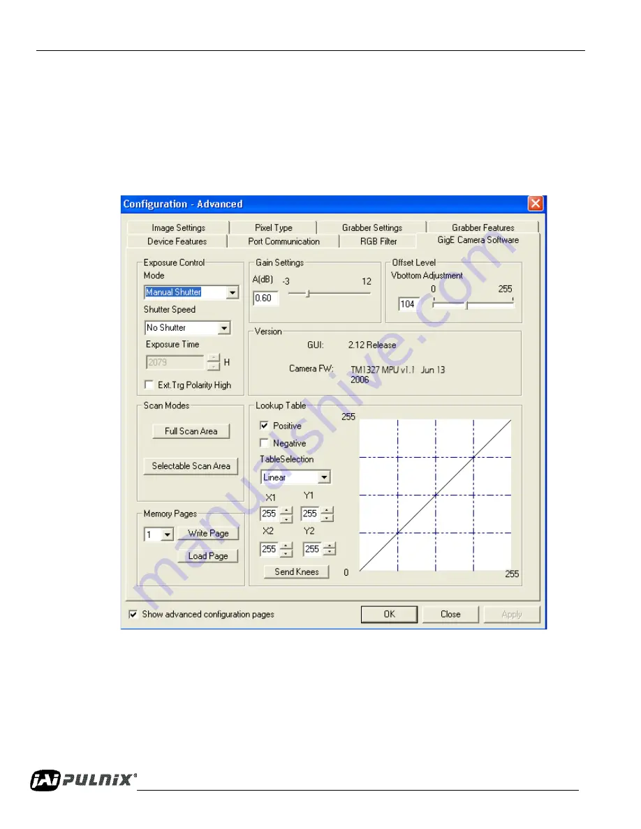 Pulnix TM-1327GE series Operation Manual Download Page 18