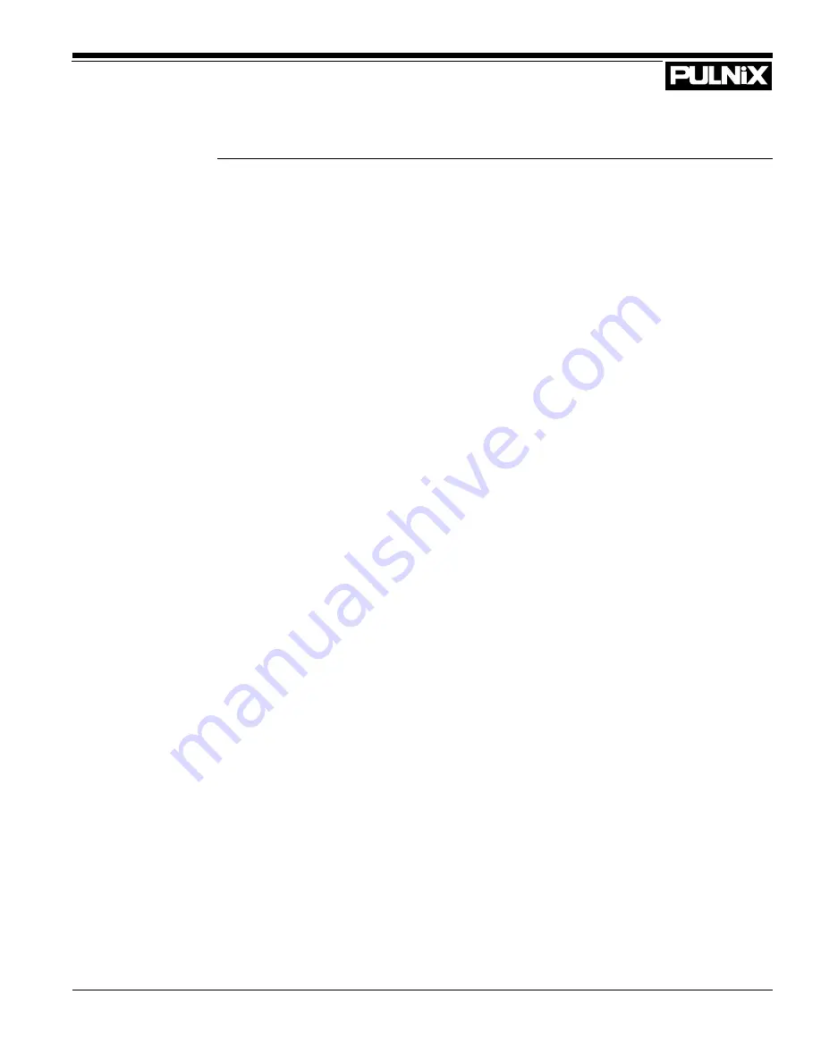 Pulnix TM-5LC Operation Manual Download Page 11