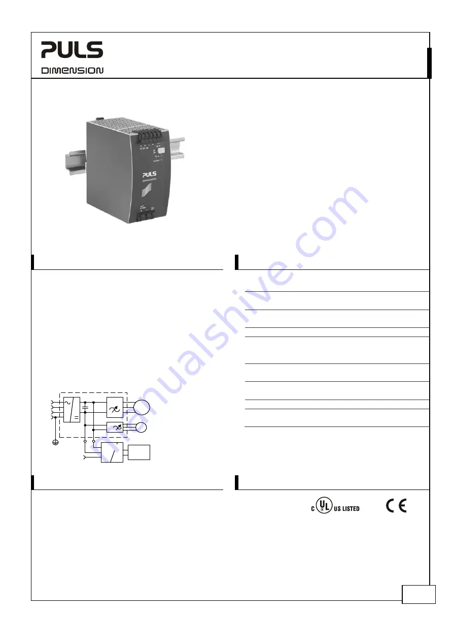 Puls Dimension Q-Series Manual Download Page 1