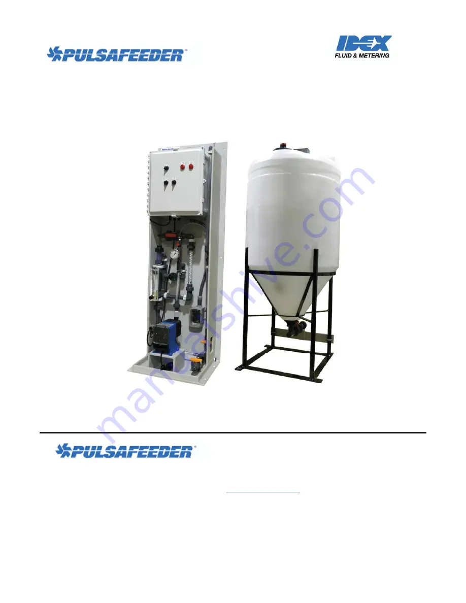 Pulsafeeder Automatic Polymer Makedown Systems Installation, Operation And Maintenance Manual Download Page 1