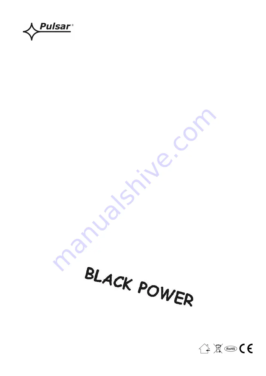 Pulsar BLACK POWER PSBEN 5012D/LCD Скачать руководство пользователя страница 1