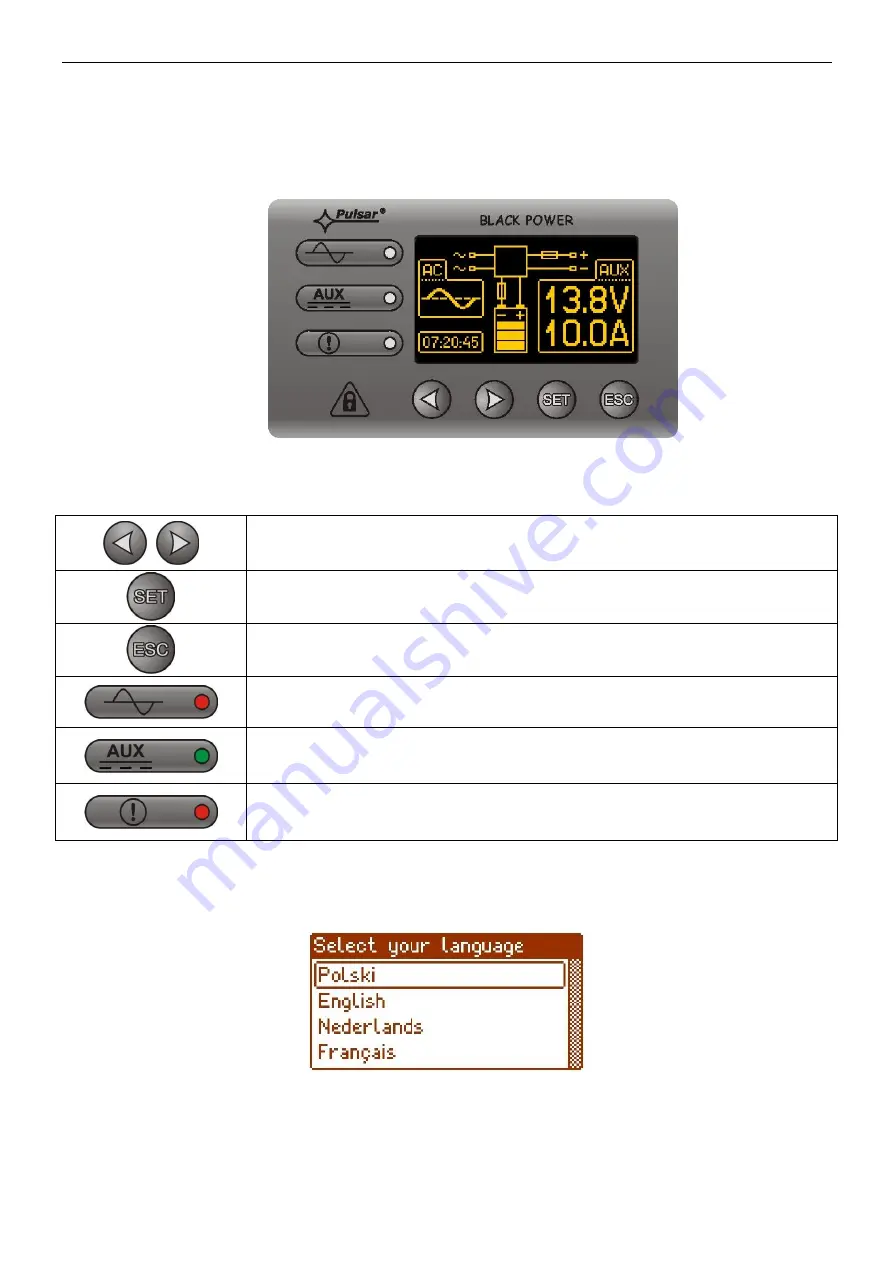 Pulsar PSBEN 10A12E/LCD Manual Download Page 12