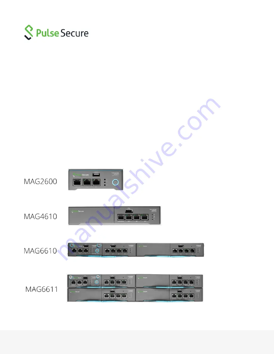 Pulse Secure MAG2600 Hardware Manual Download Page 1