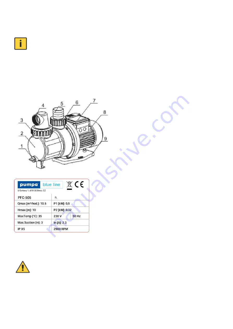 pumpa BLUE LINE PFC505 Скачать руководство пользователя страница 5