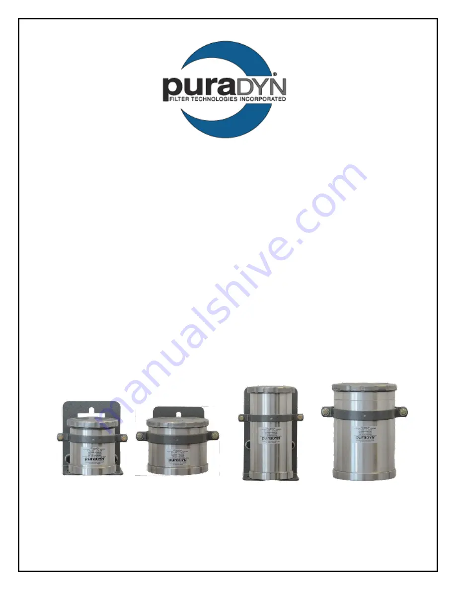 puraDYN Millennium Technology Series Standard Installation Manual Download Page 1