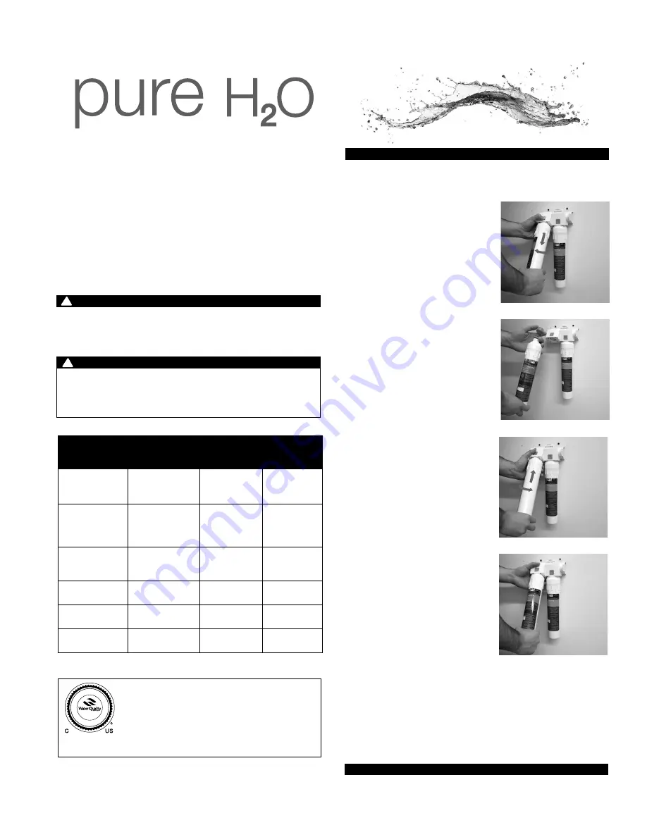 Pure H2O H2O-F12 Replacement Instructions Manual Download Page 7