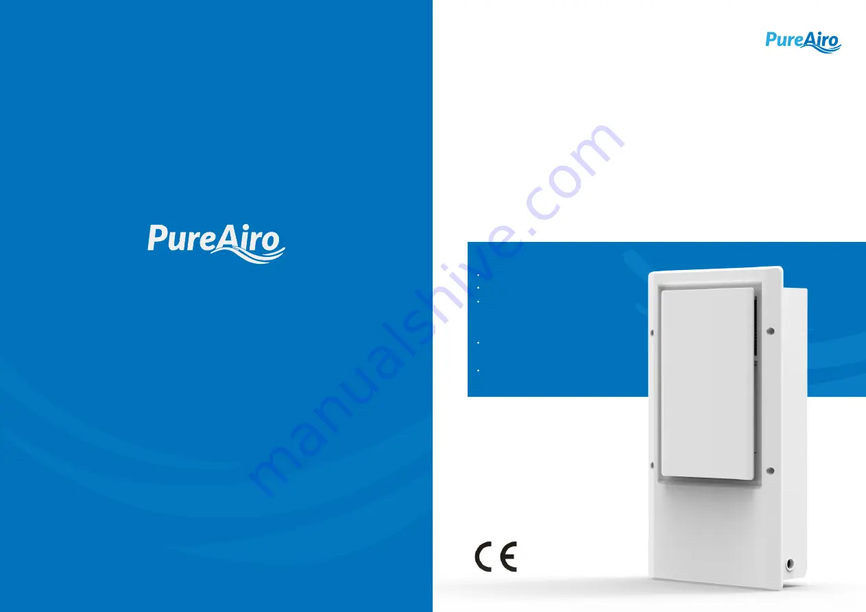 PureAiro WMDH 33 Installation & Operation Manual Download Page 1