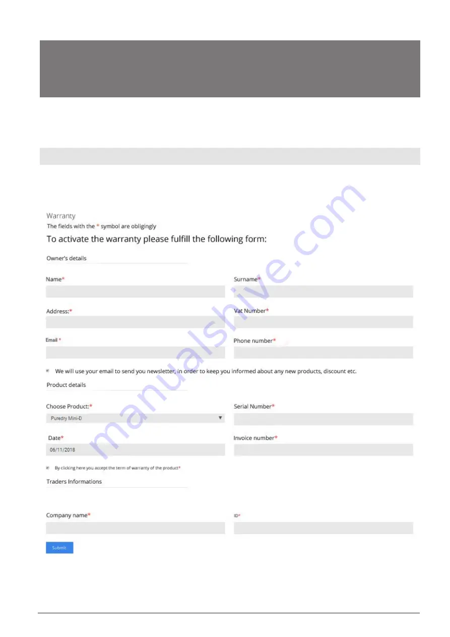 Puredry PD 12L Design User Manual Download Page 22