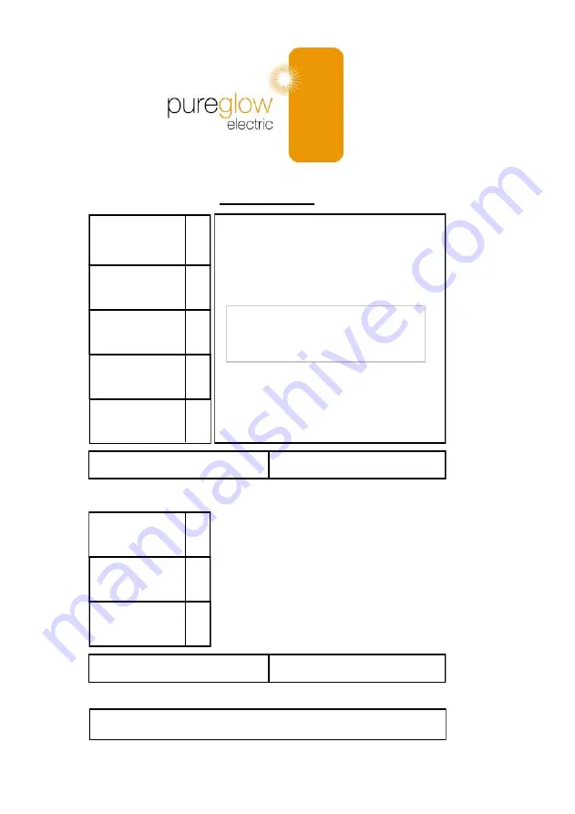 PUREGLOW XPG170 Installation And Maintenance Instructions Manual Download Page 16