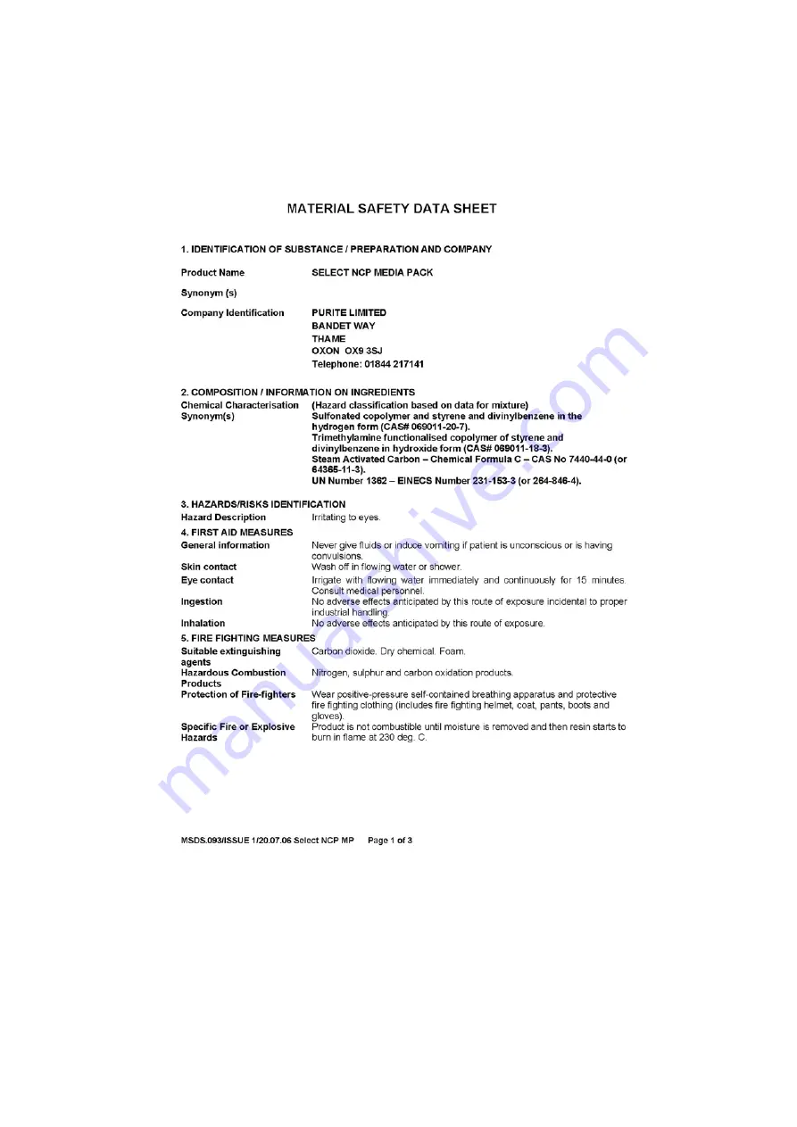 Purite SELECT NEPTUNE Analytical User Manual Download Page 87