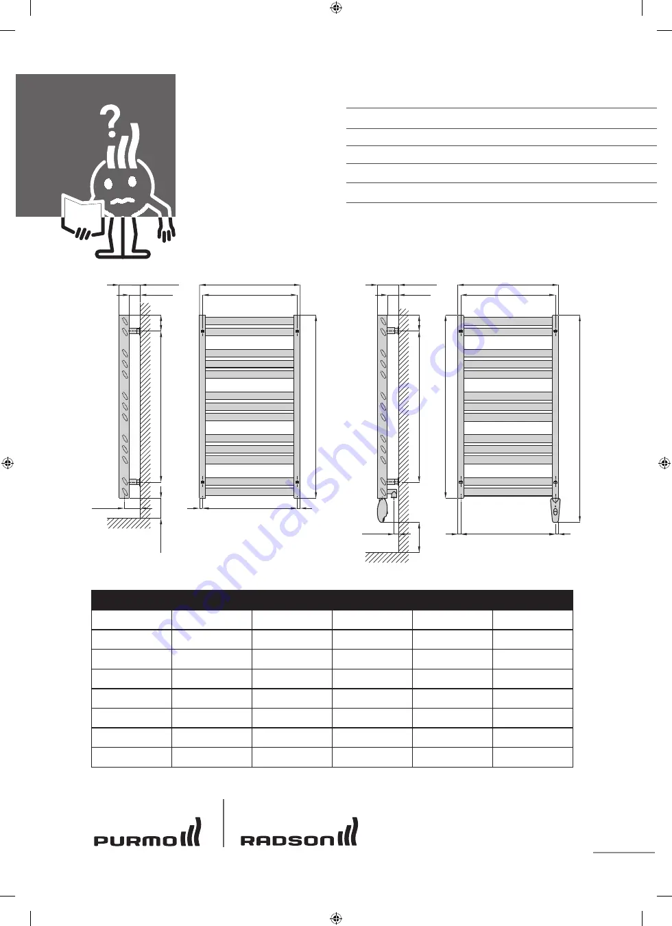 Purmo RADSON JAED0409EL Installation & Maintenance Download Page 1