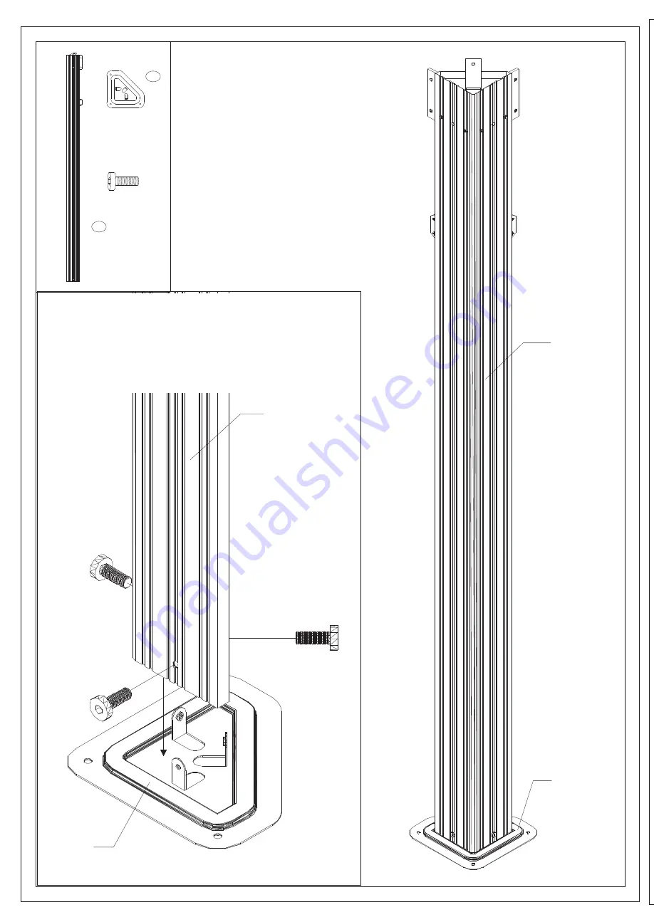 PURPLE LEAF HARDTOP GAZEBO WITH DOUBLE ROOF Assembly Manual Download Page 6