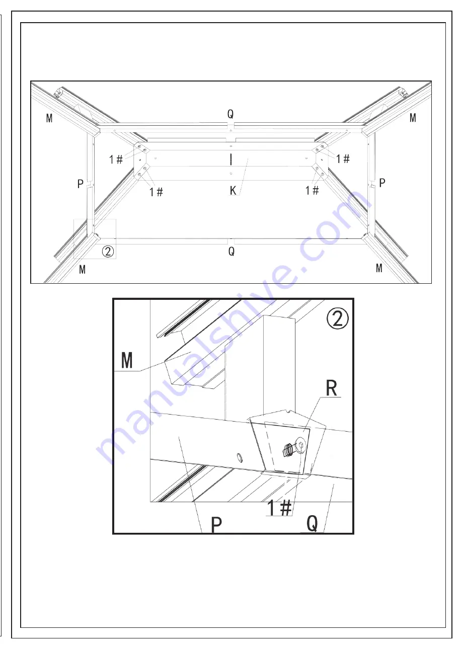 PURPLE LEAF HARDTOP GAZEBO WITH DOUBLE ROOF Assembly Manual Download Page 13