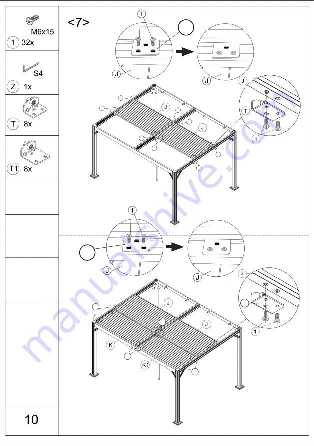 PURPLE LEAF ZYMHTG1013-TL Assembly Manual Download Page 12