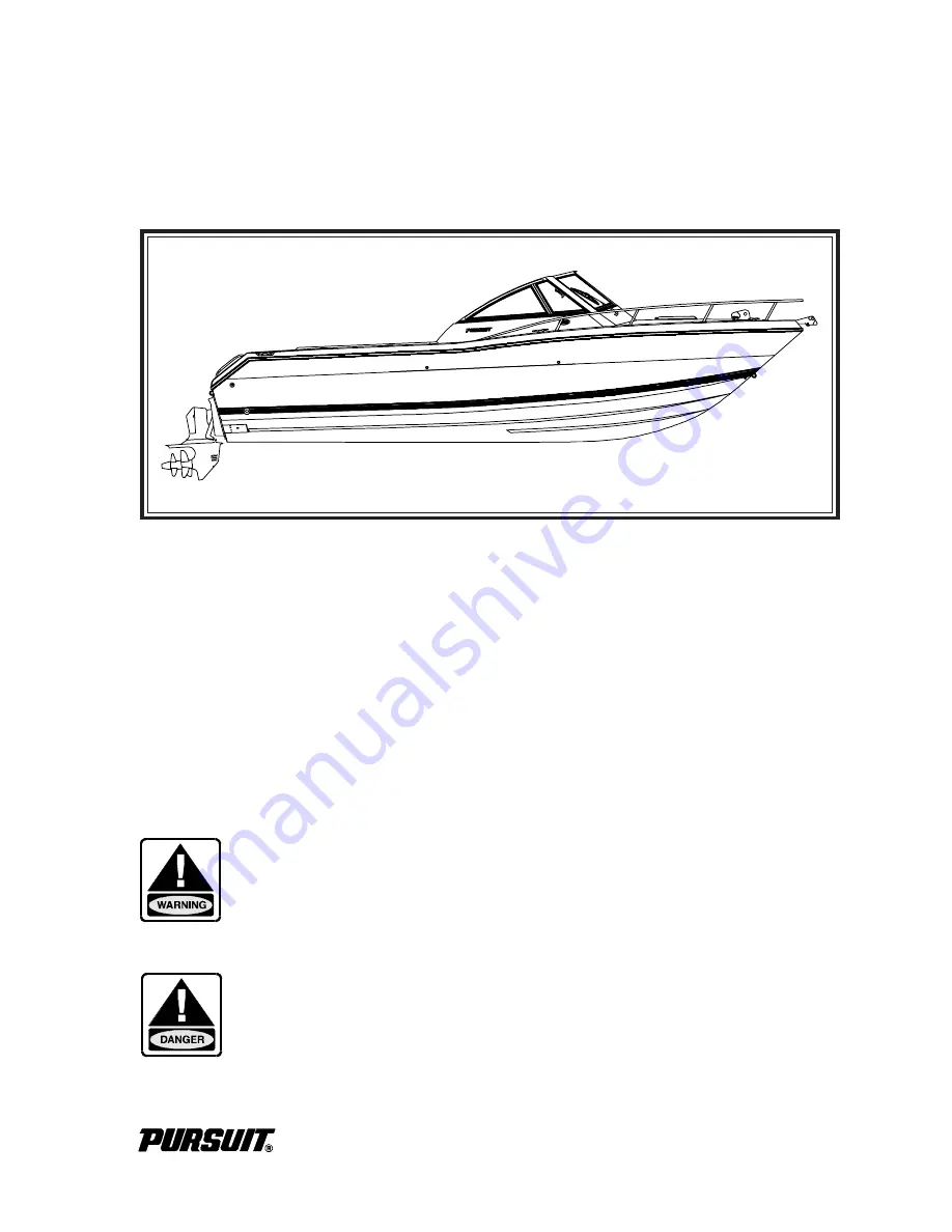 PURSUIT 2460 Denali Owner'S Manual Download Page 17