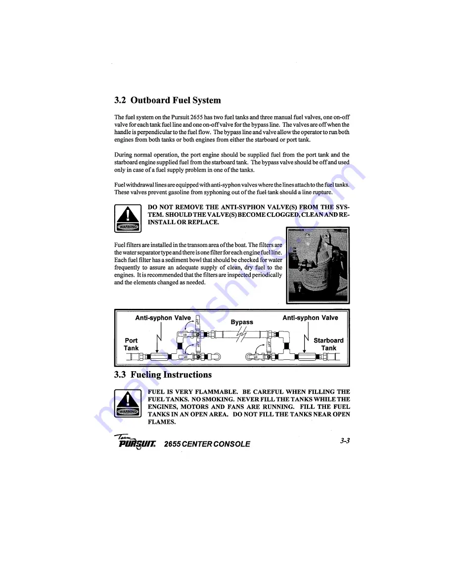 PURSUIT 2655 Center Console Owner'S Manual Download Page 23