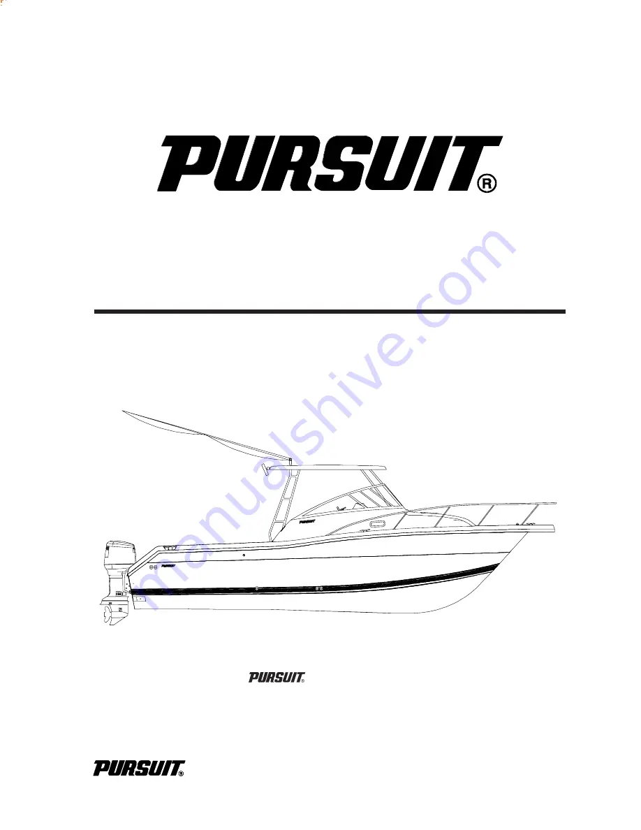 PURSUIT 3070 EXPRESS Скачать руководство пользователя страница 1