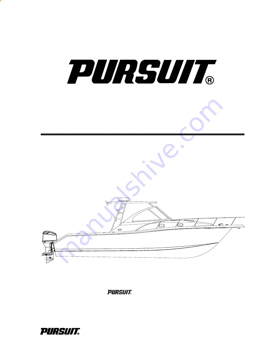 PURSUIT OS 335 Owner'S Manual Download Page 1