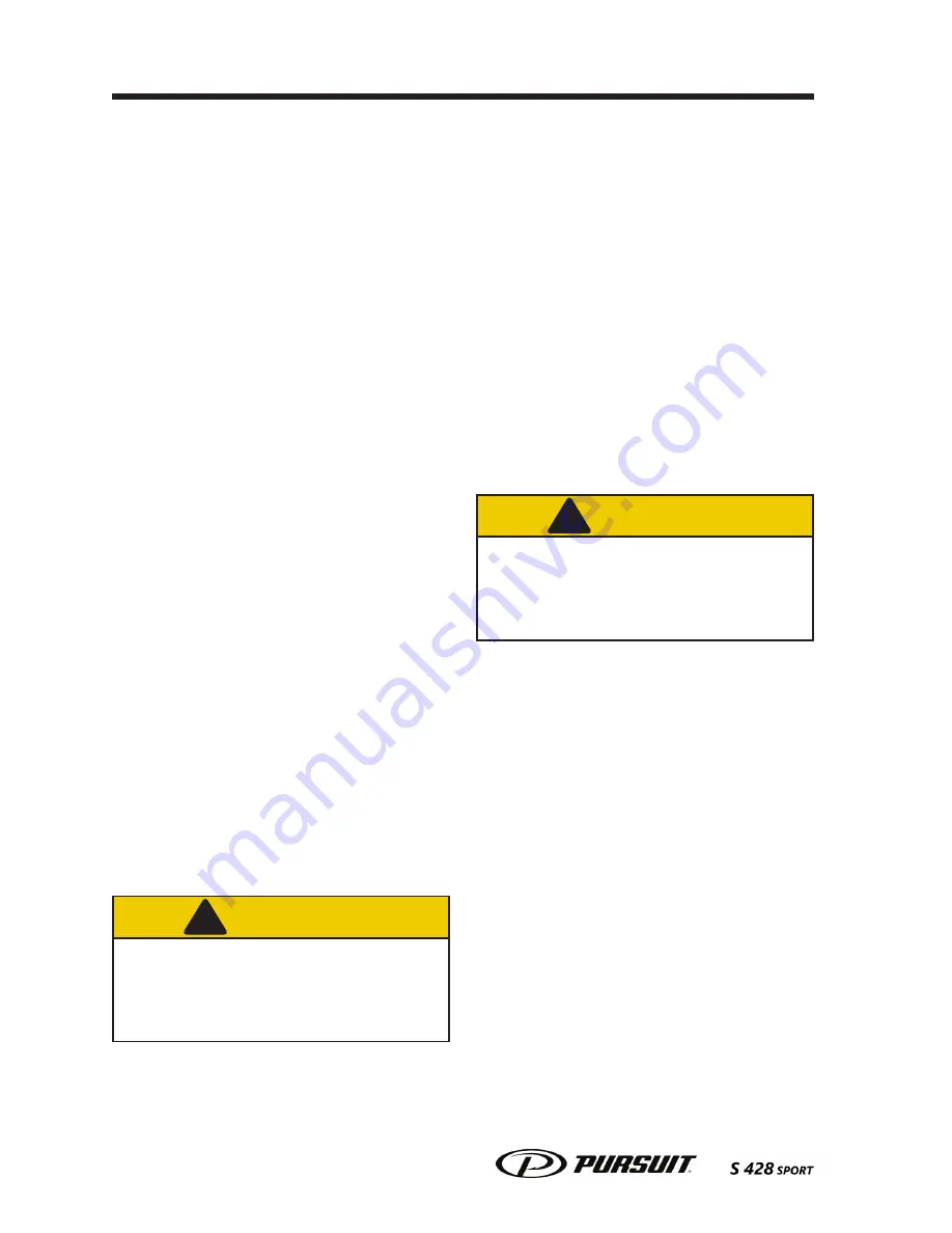 PURSUIT S428 SPORT Owner'S Manual Download Page 68