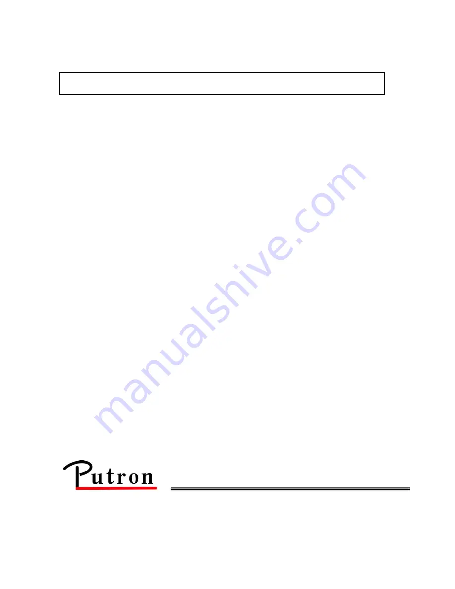 Putron Electronics MATRIX MCV128128A User Manual Download Page 1