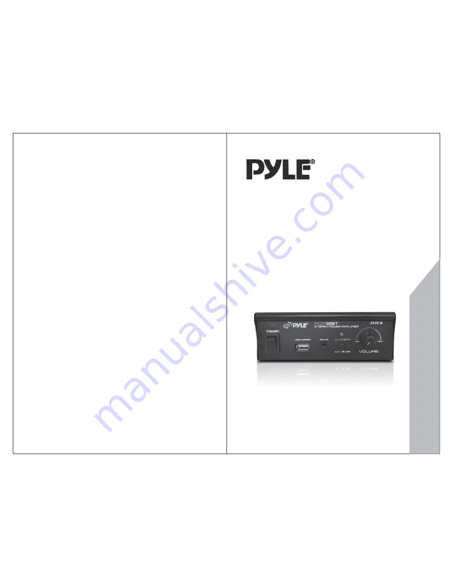 PYLE Audio PCA12BT User Manual Download Page 1