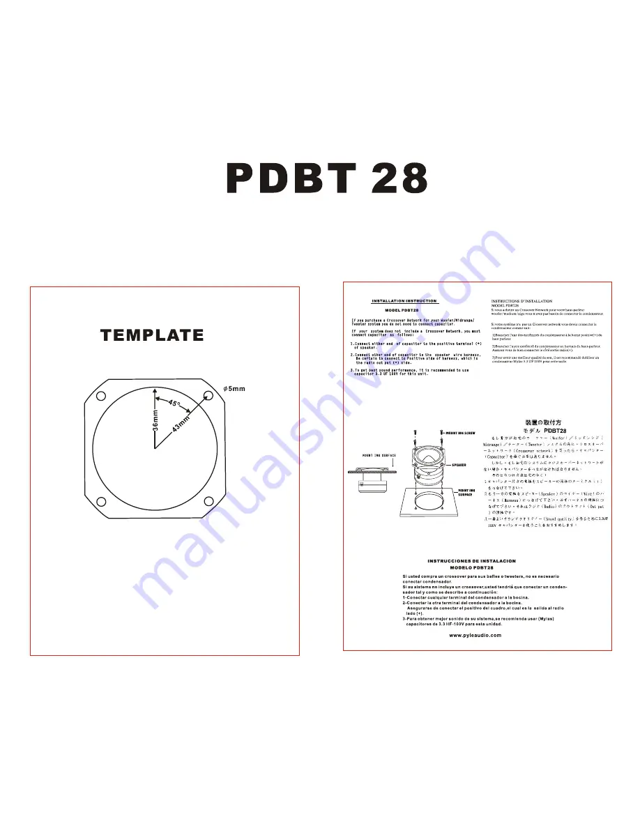 PYLE Audio PDBT28 Скачать руководство пользователя страница 1