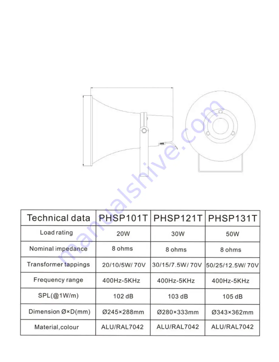 PYLE Audio PHSP101T Owner'S Manual Download Page 3