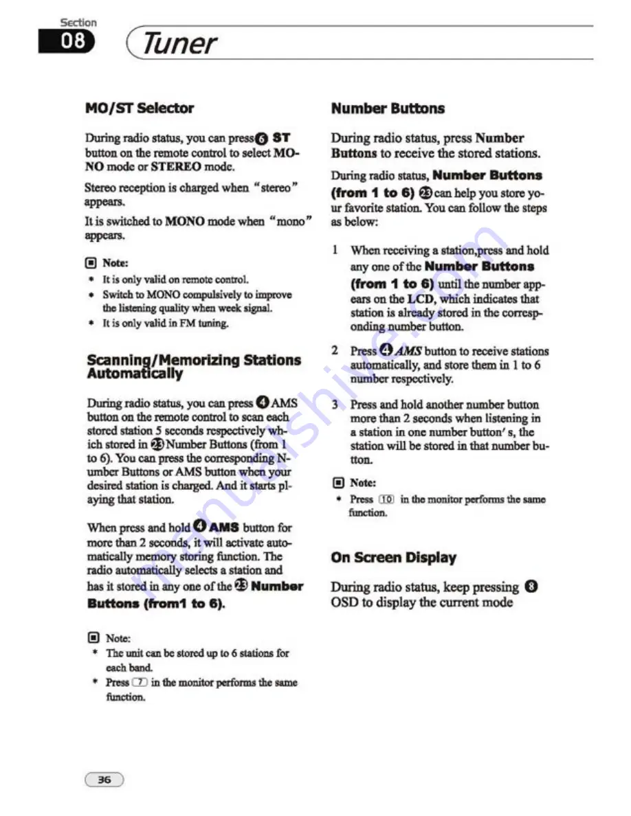 PYLE Audio PLTSN74 Owner'S Manual Download Page 36