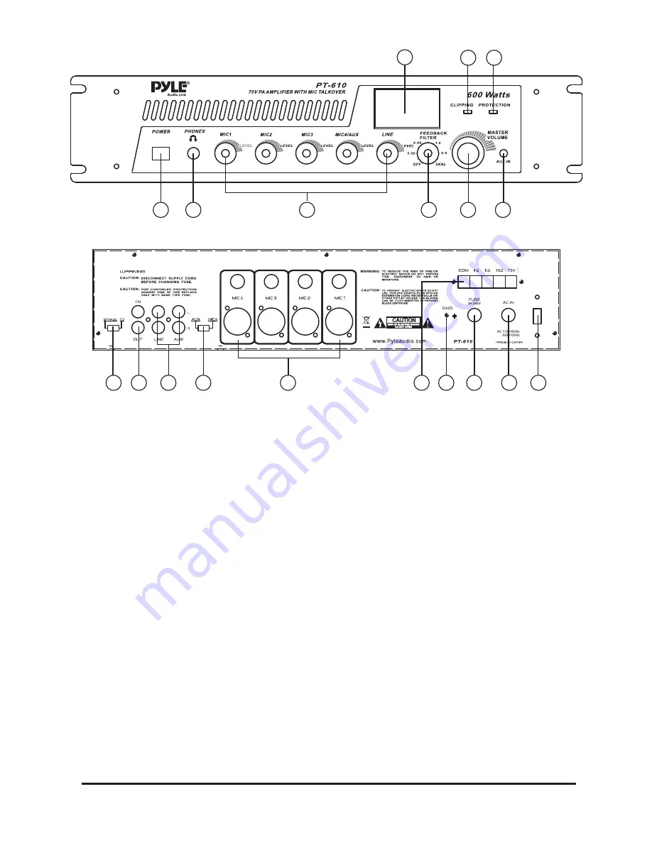 PYLE Audio PT610 Скачать руководство пользователя страница 3