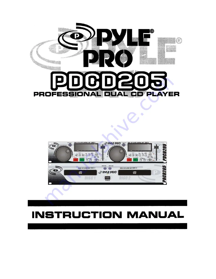 Pyle Pro PDCD205 Instruction Manual Download Page 1