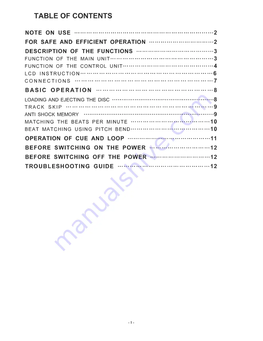 Pyle Pro PDCD3000MP Instruction Manual Download Page 2