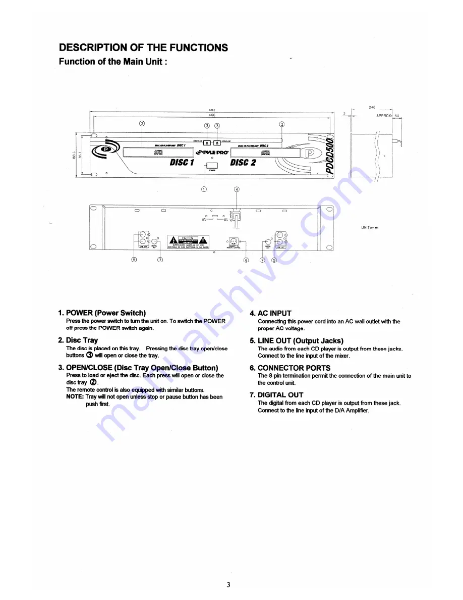 Pyle Pro PDCD500 Instruction Manual Download Page 4