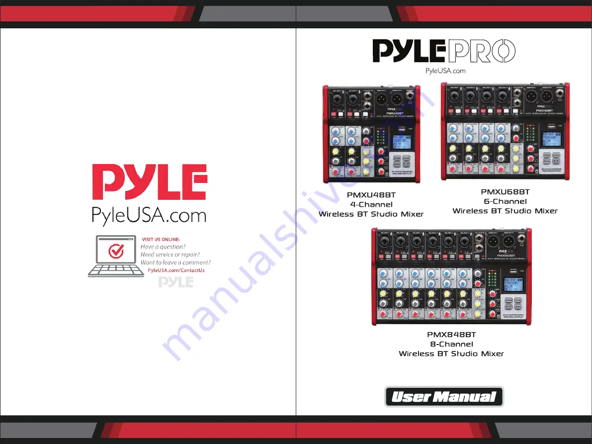 Pyle Pro PMX848BT User Manual Download Page 1