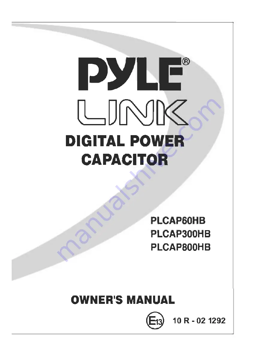 Pyle Link PLCAP300HB Owner'S Manual Download Page 1