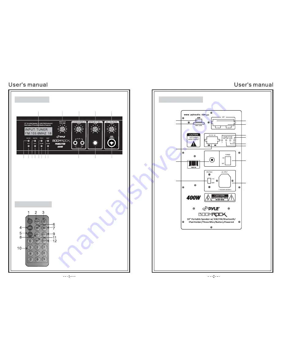 Pyle PCMX270B Operating Instructions Download Page 2