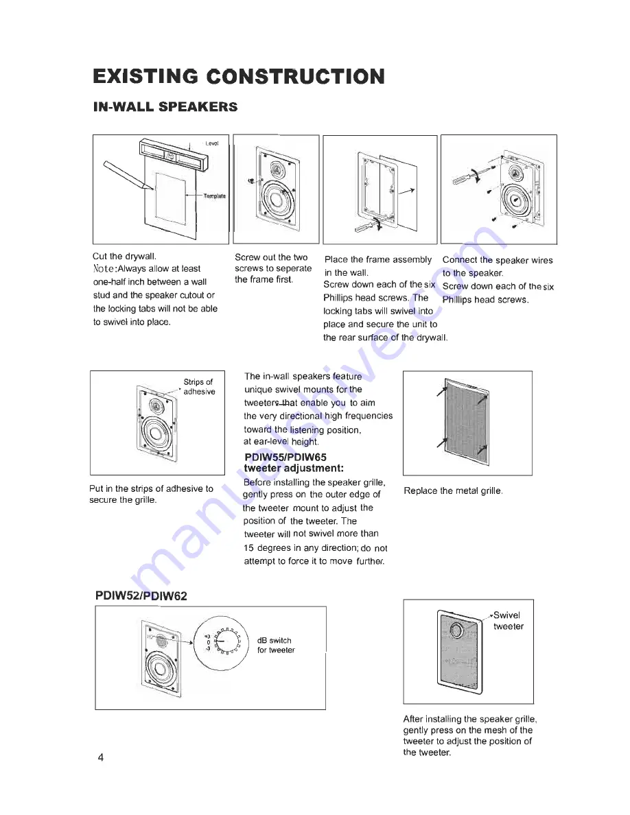 Pyle PDIC60T Installation Manual Download Page 4