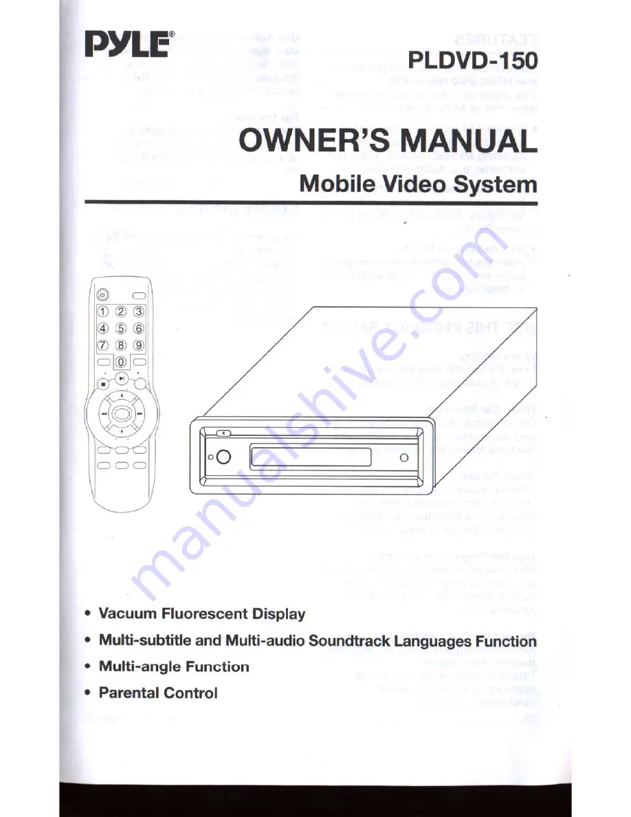 Pyle PLDVD-150 Скачать руководство пользователя страница 1