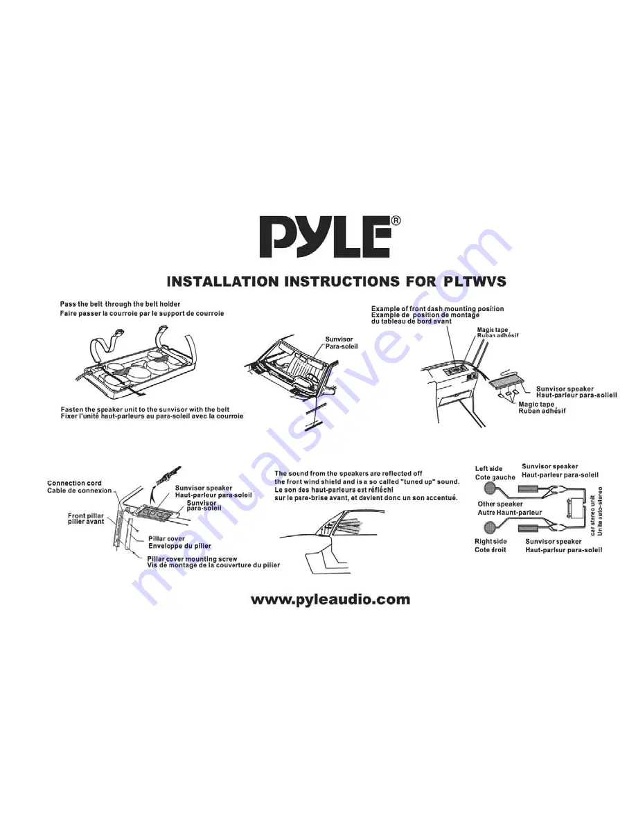 Pyle PLTWVS Install Manual Download Page 1