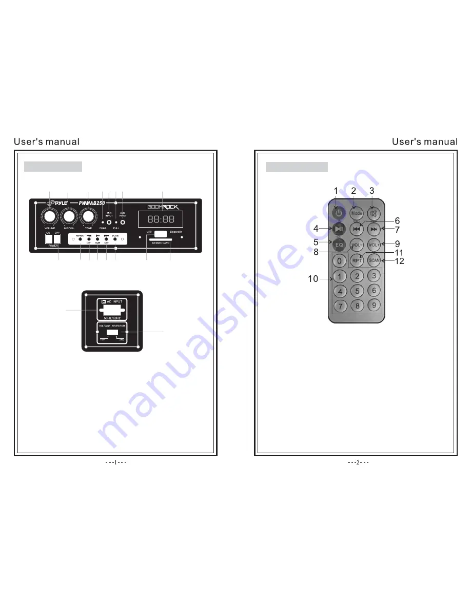 Pyle PWMAB250BK Скачать руководство пользователя страница 2