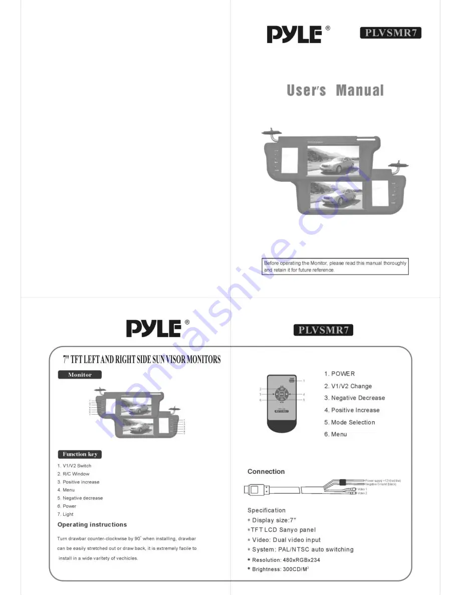 Pyle PYLE PLVSMR7 User Manual Download Page 1