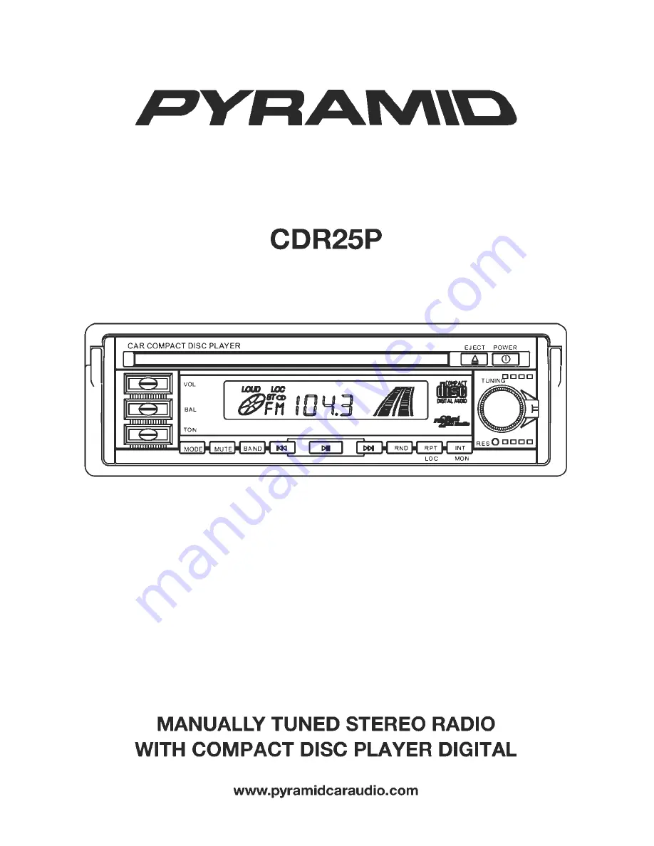 Pyramid CDR25P Скачать руководство пользователя страница 1