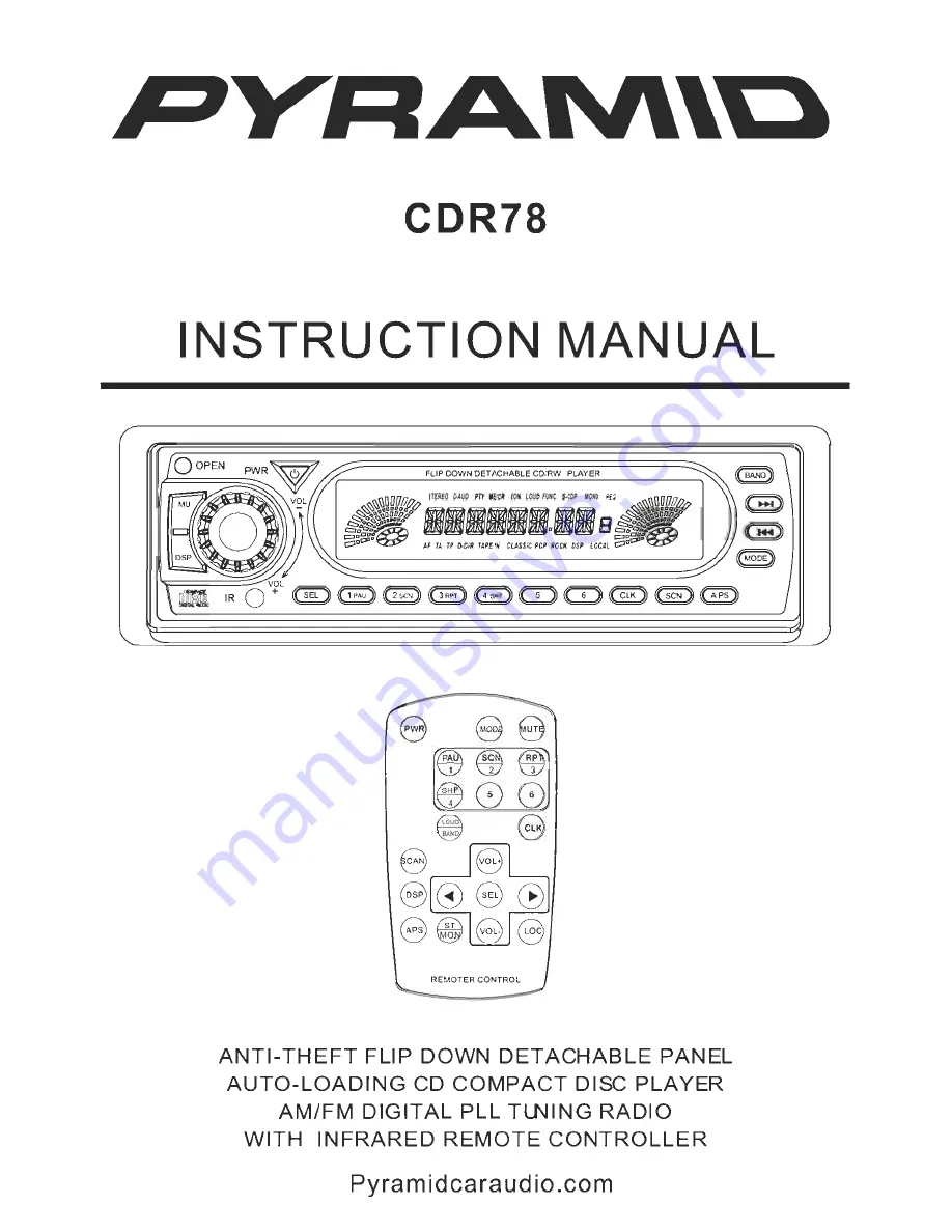 Pyramid CDR78 Скачать руководство пользователя страница 1