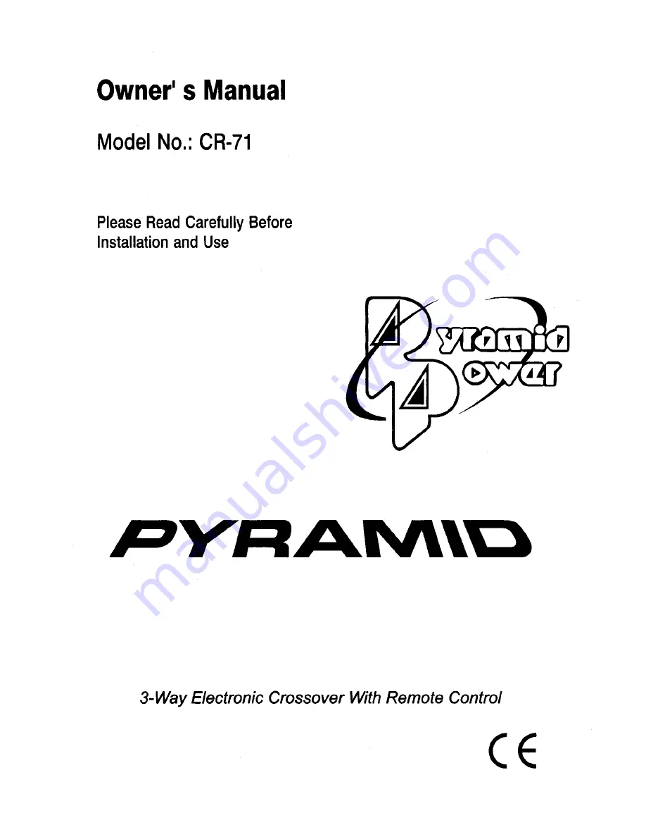 Pyramid CR-71 Скачать руководство пользователя страница 1