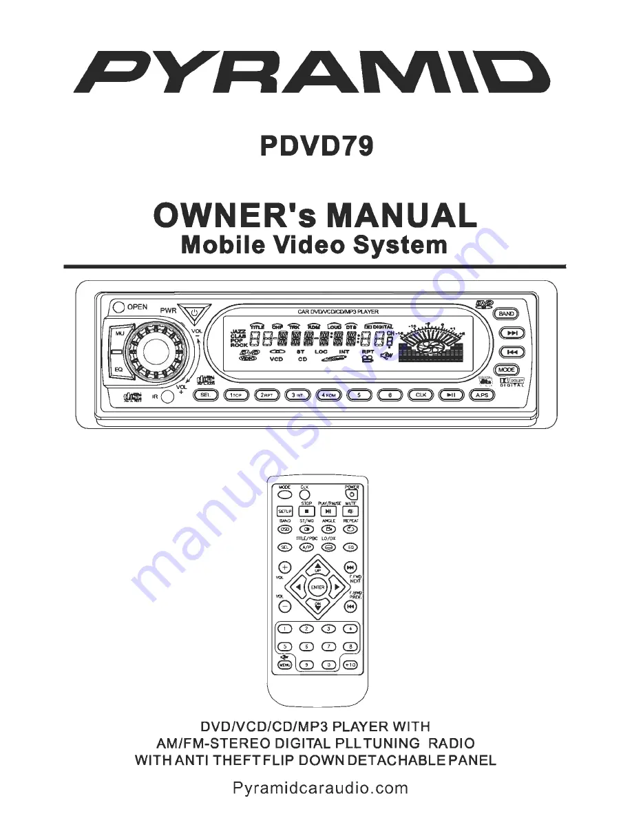 Pyramid PDVD79 Скачать руководство пользователя страница 1