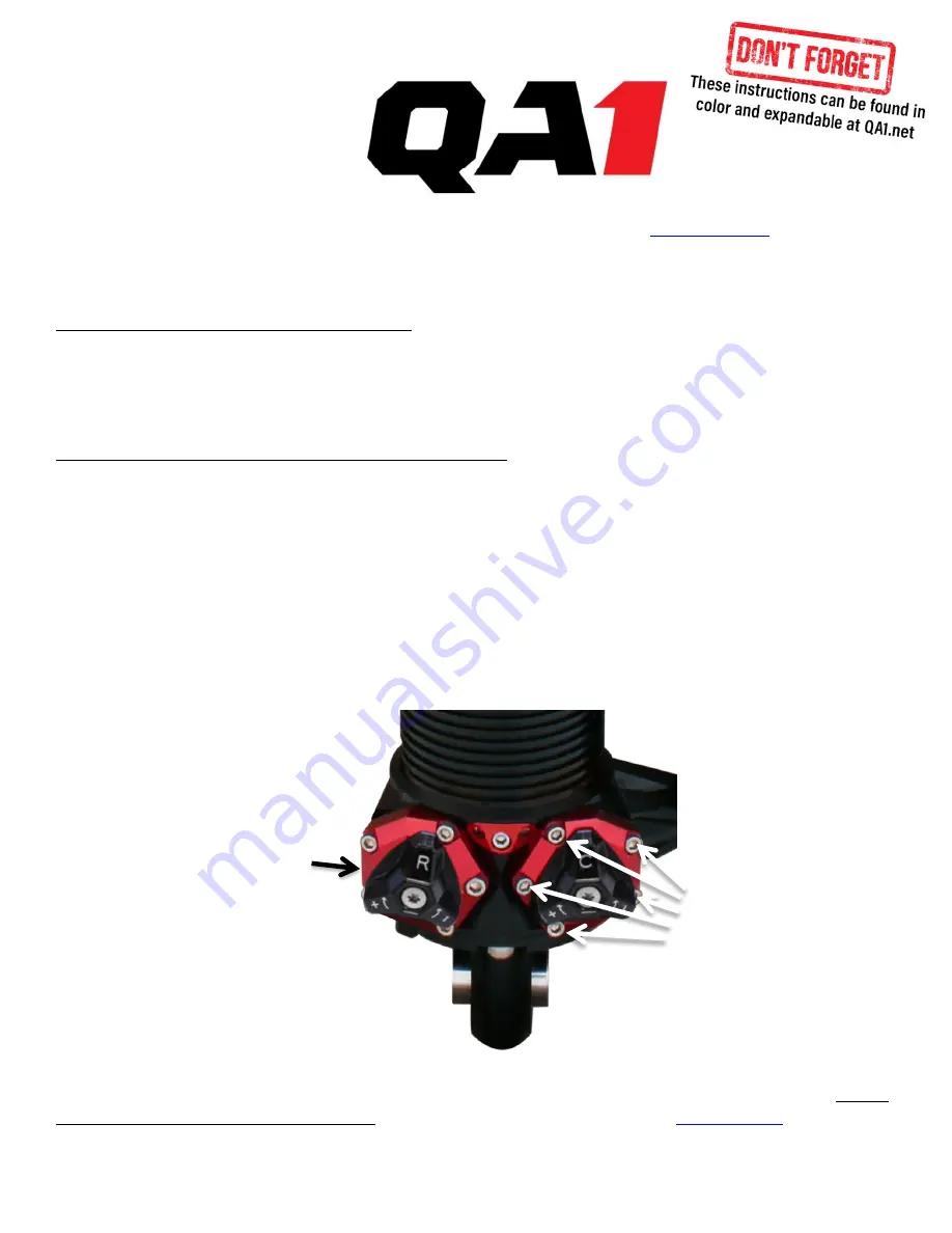 QA1 MOD Series Quick Start Manual Download Page 1