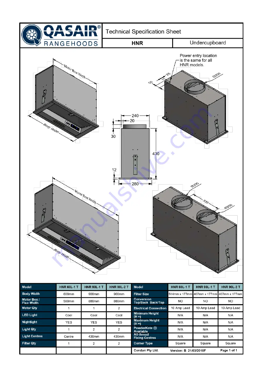 Qasair Harvey Norman HNE 120L-2 T Installation Instructions & User Manual Download Page 7