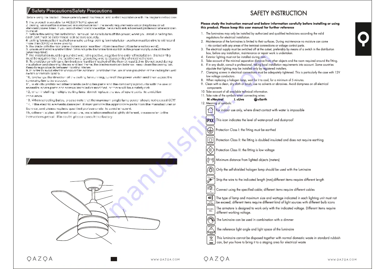 Qazqa 102468 Instruction Manual Download Page 2